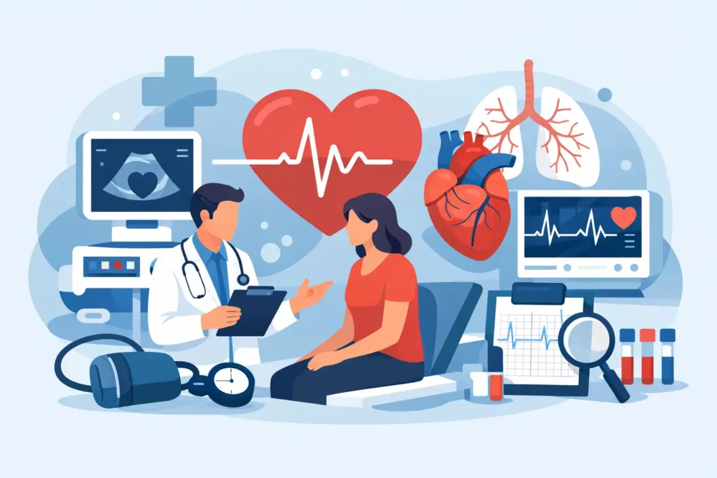 Ce include un consult cardiologic complet